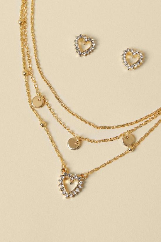 Oasis Heart Layered Jewellery Gift Set 2