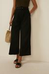 Oasis Linen Look Cropped Wide Leg Tailored Trousers thumbnail 2