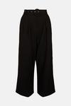 Oasis Linen Look Cropped Wide Leg Tailored Trousers thumbnail 4