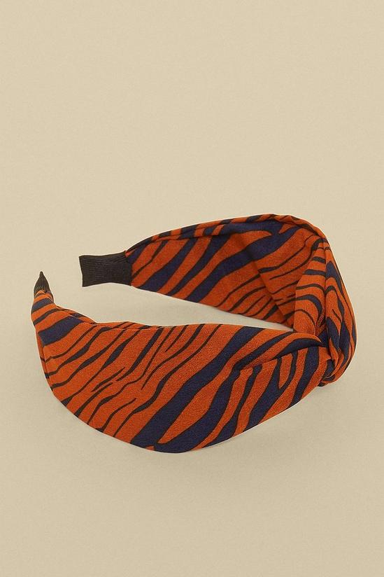 Oasis Zebra Print Knot Headband 1