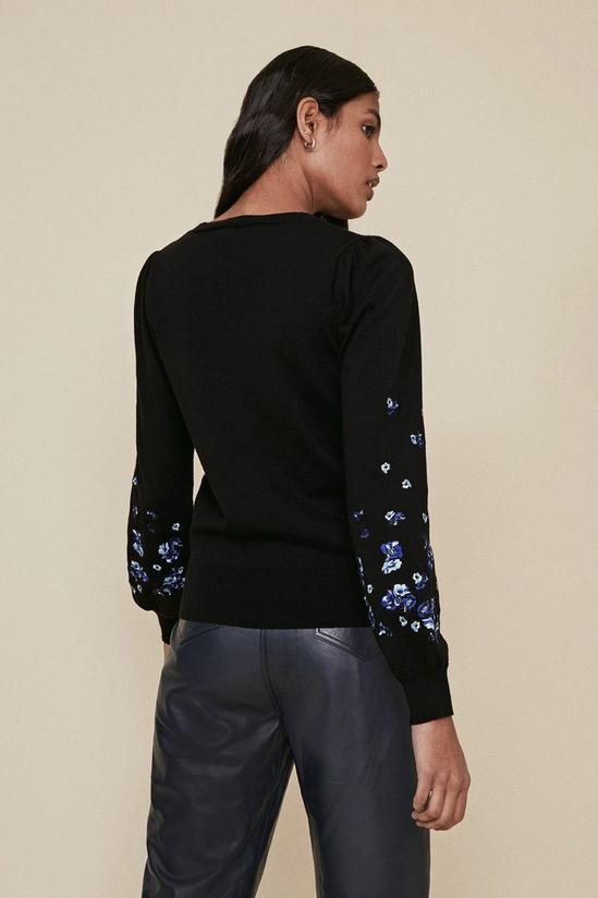 Oasis Embroidered Sleeve Jumper 3