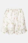 Oasis Frilled Floral Printed Satin Shorts thumbnail 5