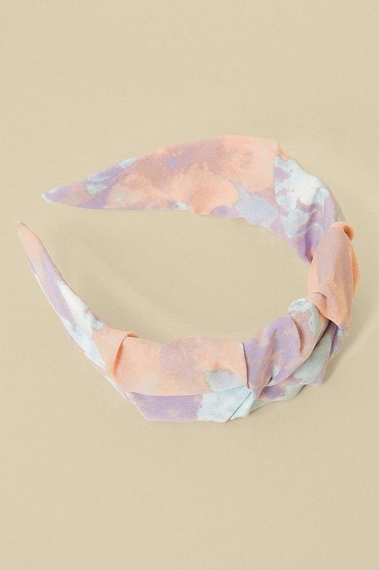 Oasis Tie Dye Print Ruched Headband 2
