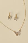 Oasis Butterfly Necklace And Earring Gift Set thumbnail 2