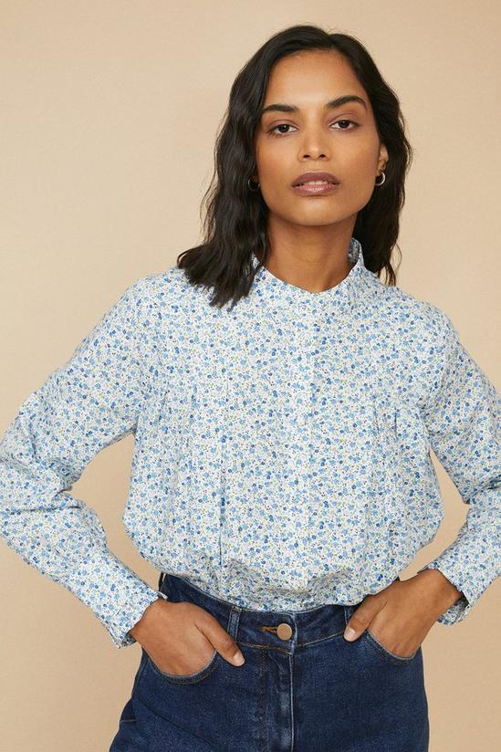 Oasis Printed Pleat Front Shirt 2