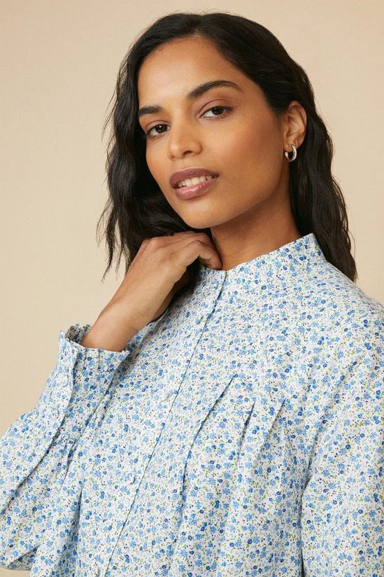 Oasis Printed Pleat Front Shirt 4