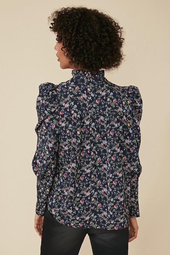Oasis Floral Puff Sleeve Blouse 3