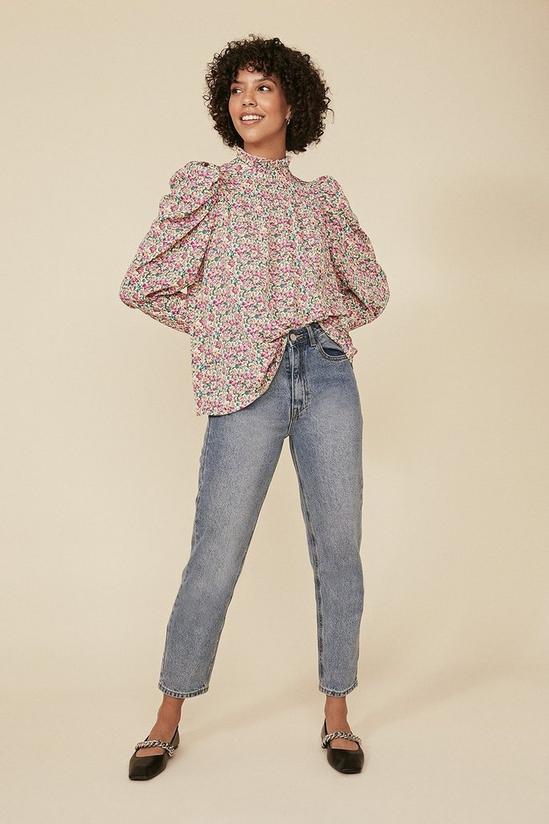 Oasis Floral Puff Sleeve Blouse 2