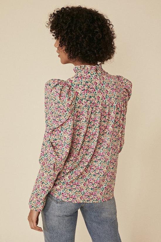 Oasis Floral Puff Sleeve Blouse 3