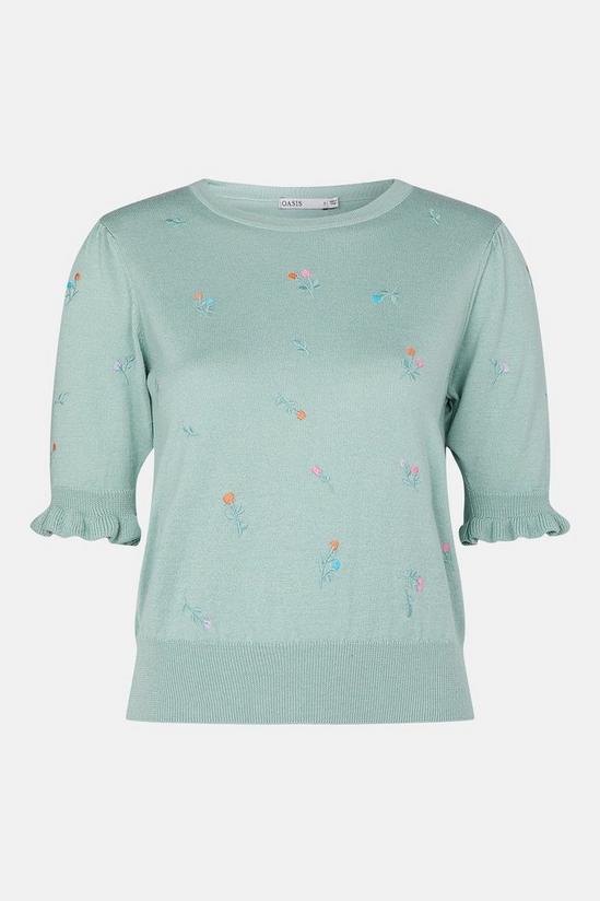 Oasis Ditsy Floral Embroidered Tee 5
