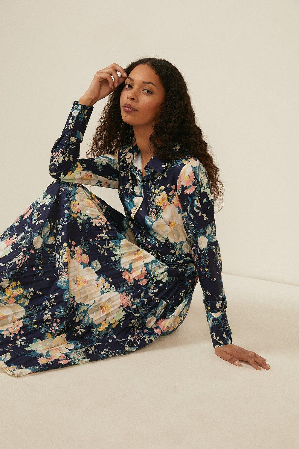 Oasis floral shop shirt dress