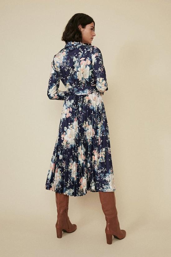 Oasis Large Floral Pleated Shirt Dress 3