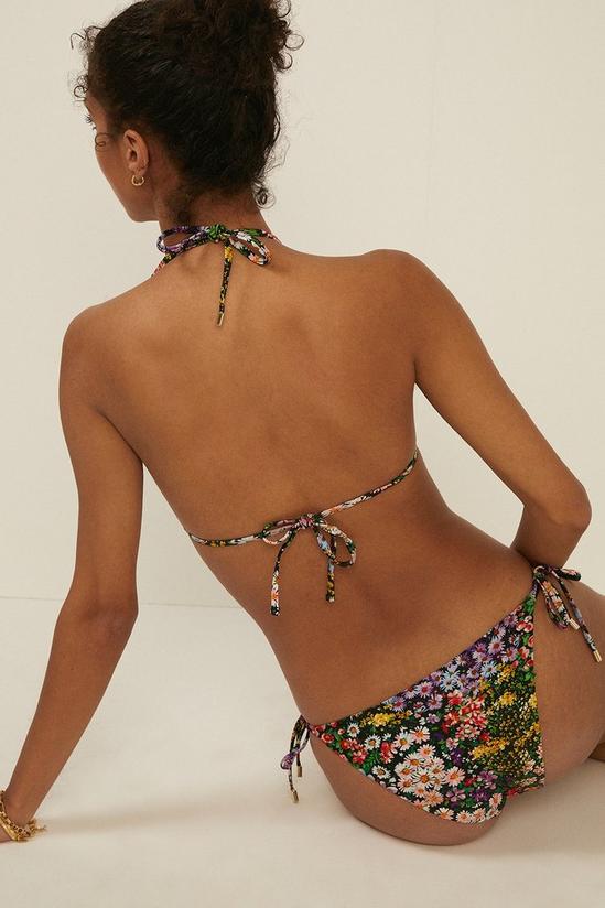 Oasis Shiny Floral Triangle Bikini Top 3
