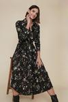 Oasis Floral Pleated Shirt Dress thumbnail 1