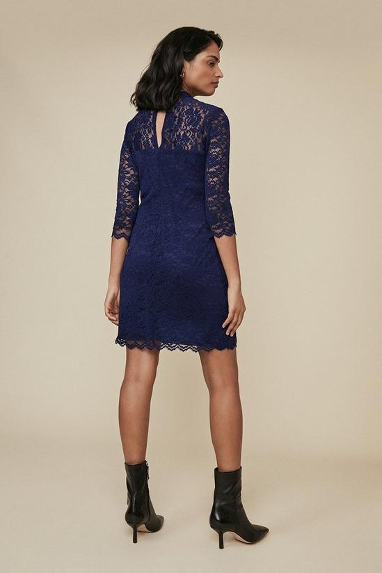 Oasis Lace High Neck Mini Dress 3