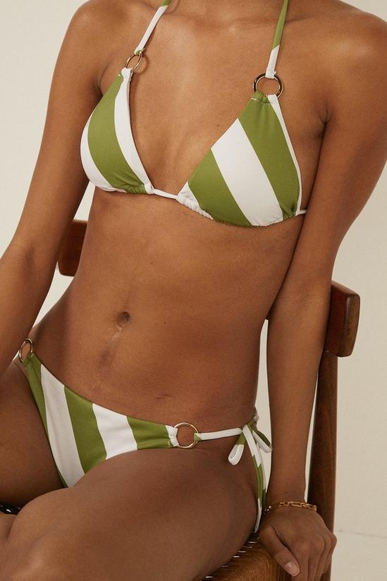 Oasis Diagonal Stripe Tie Side Bikini Bottom 2