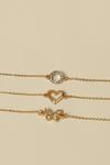 Oasis Heart And Butterfly Anklet 3 Pack Set thumbnail 2