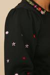 Oasis Embroidered Sleeve Collared Jumper thumbnail 5