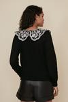 Oasis Embroidered Woven Collar Jumper thumbnail 3