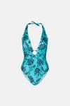Oasis Shiny Floral Hoop Plunge Swimsuit thumbnail 5