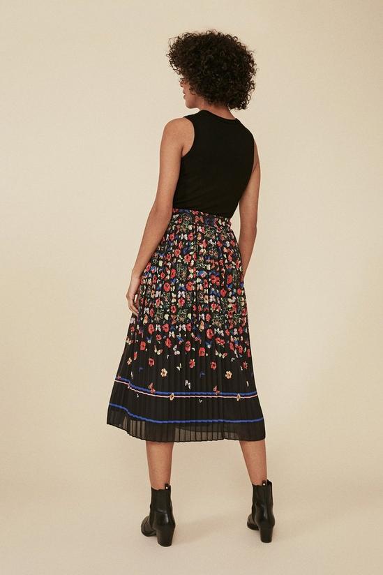 Oasis Floral Border Printed Skirt 3