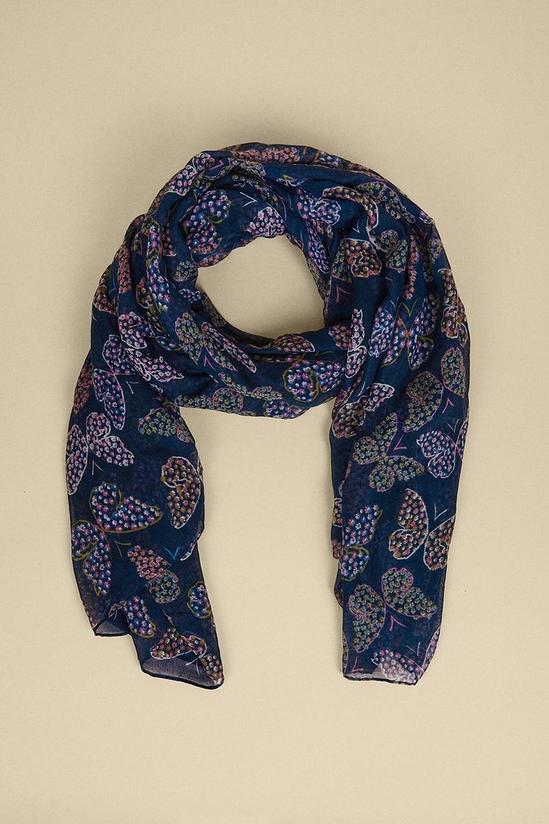 Oasis Ditsy Butterfly Print Lightweight Scarf 1