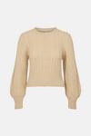 Oasis Cable Puff Sleeve Jumper thumbnail 5