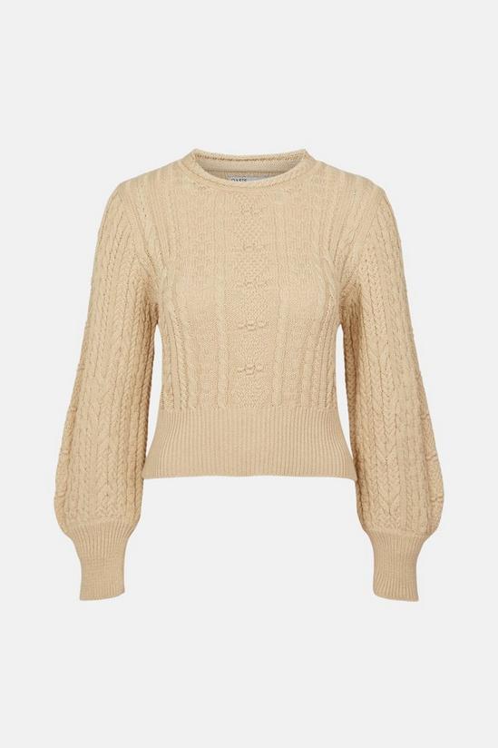 Oasis Cable Puff Sleeve Jumper 5