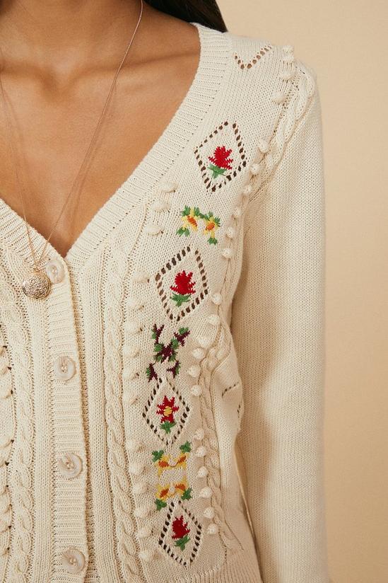 Oasis Embroidered Floral Cardigan 4