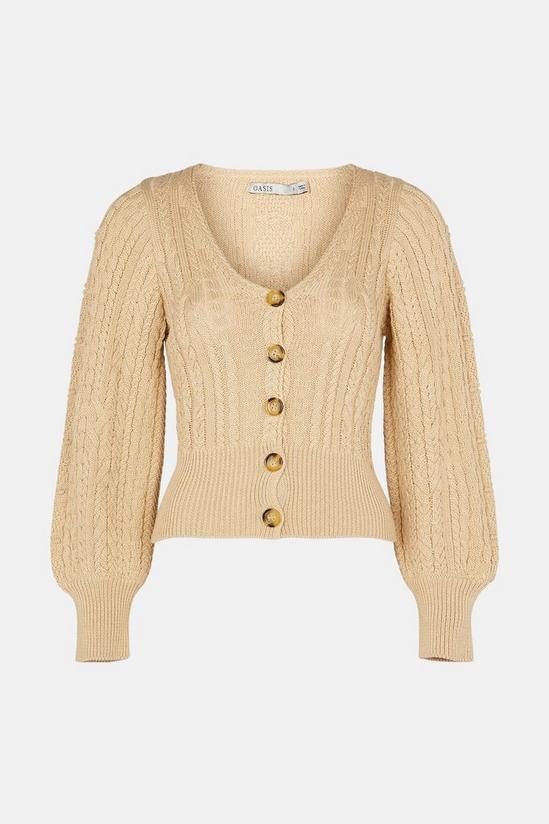 Oasis Cable Puff Sleeve Cardigan 5