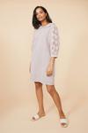 Oasis Broderie Sleeve Sweat Dress thumbnail 1