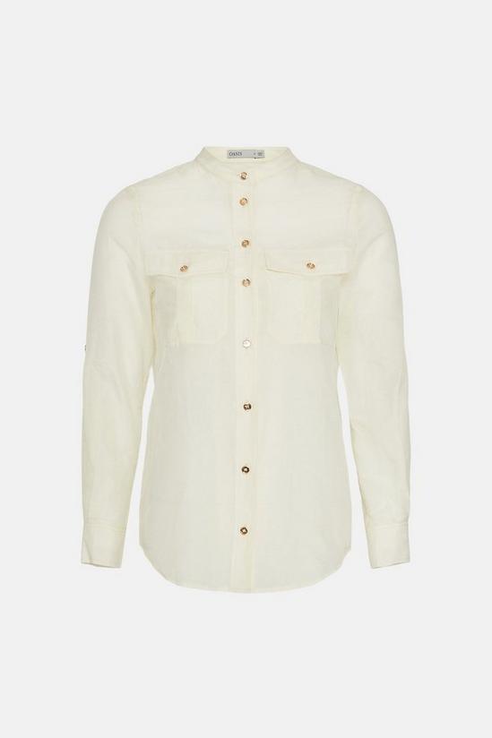 Oasis Silk Cotton Shirt With Pockets 5