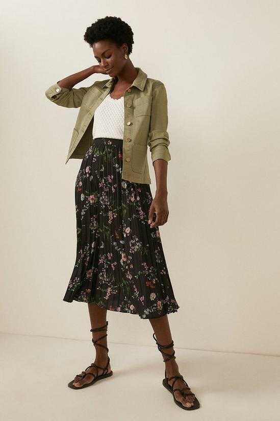 Oasis Floral Pleated Midi Skirt 5