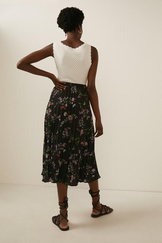 Oasis Floral Pleated Midi Skirt 6