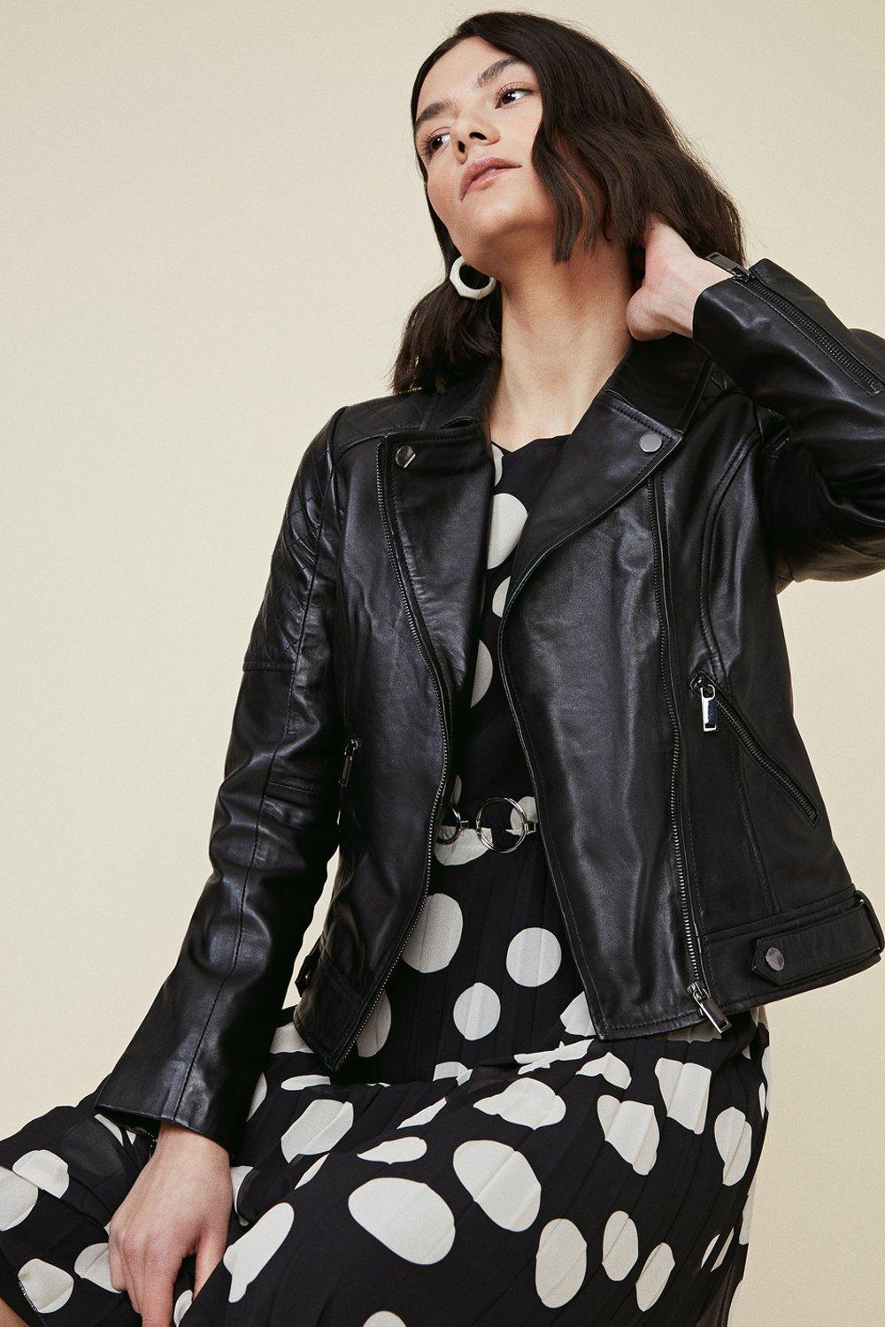 Oasis black biker clearance jacket