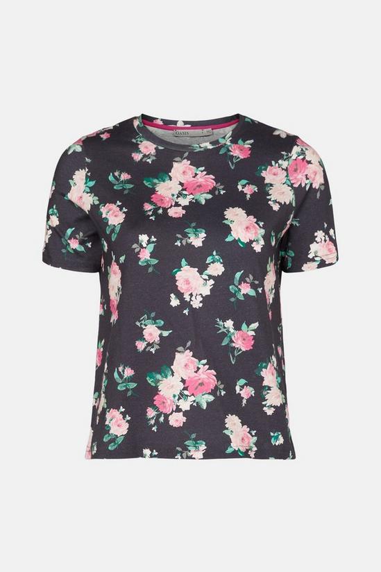 Oasis Rose Print T Shirt 5