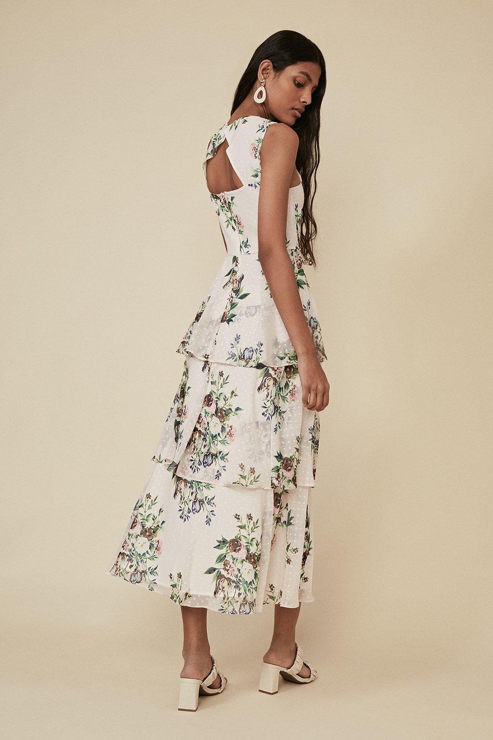 Oasis floral cheap midi dress