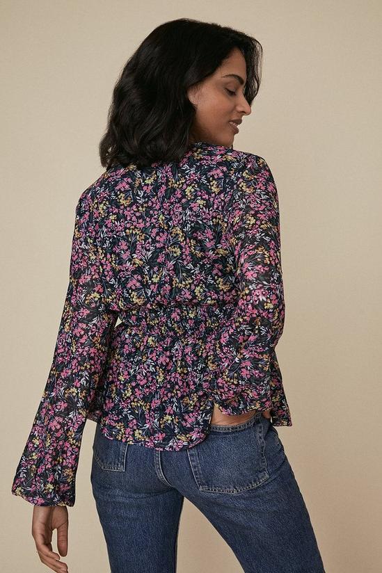 Oasis Ditsy Shirred Waist Top 3