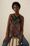 Oasis Floral All Over Pleat Halter Top thumbnail 1