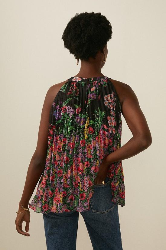 Oasis Floral All Over Pleat Halter Top 3