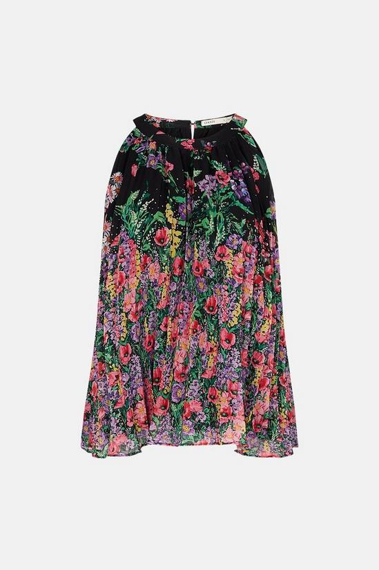 Oasis Floral All Over Pleat Halter Top 5