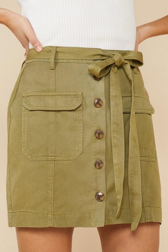 Oasis Tie Waist Mini Skirt 4