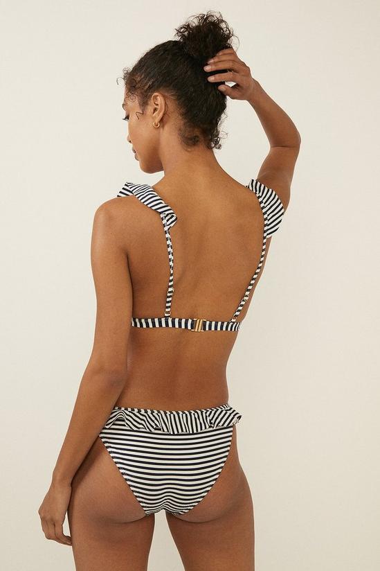 Oasis Stripy Frill Detail Bikini Bottom 3