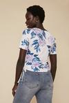 Oasis Floral Rib Ruched Side T Shirt thumbnail 3