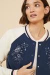 Oasis Embroidered Jersey Bomber Jacket thumbnail 4