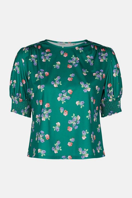 Oasis Floral Shirred Cuff Top 5