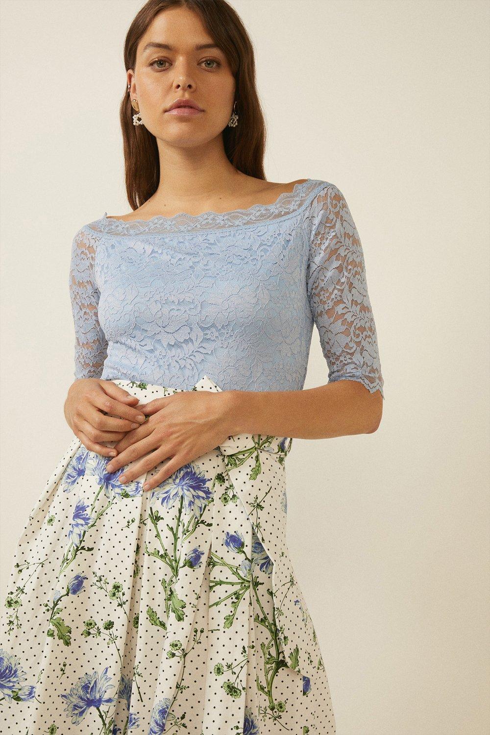 Oasis lace top on sale bloom skater dress