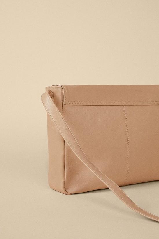 Oasis Fold Over Leather Cross Body Bag 3