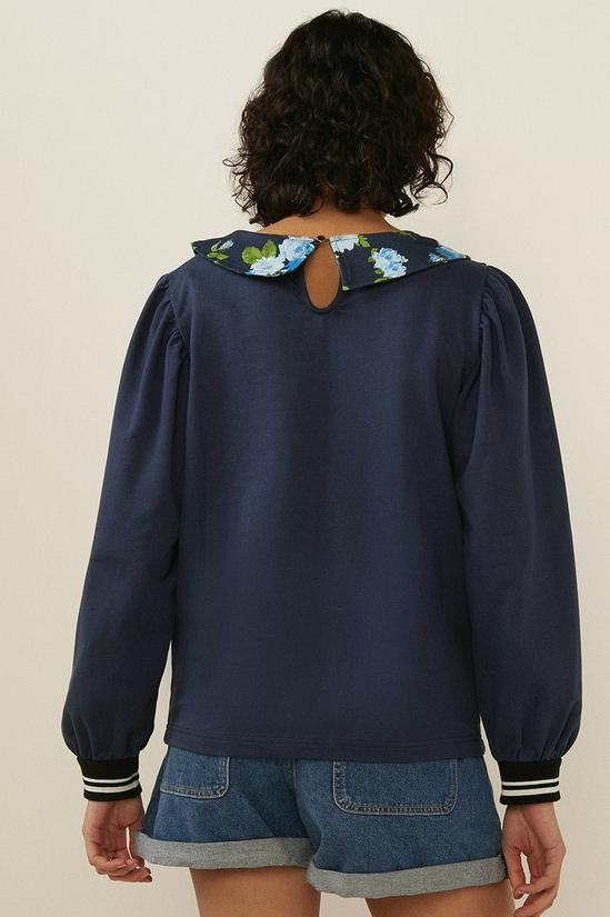Oasis Riley Rose Printed Collar Sweatshirt 3