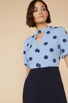 Oasis Frill Sleeve Spot Print 2 In 1 Dress thumbnail 1
